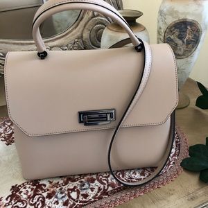 Italian Beige Leather Handbag